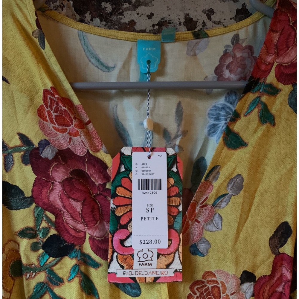 NWT Anthropologie Farm Rio Sunlit Wrap dress - Picture 7 of 8